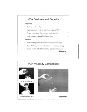 VDA - Viscoelastic Diverting Agent Page 4