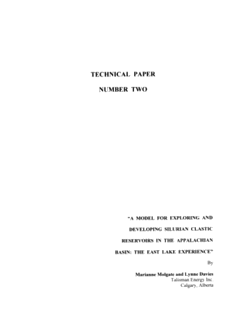A Model for Exploring and Developing Silurian Clastic Reservoirs in the Appalachian Basin: The East Lake Experience. Page 1