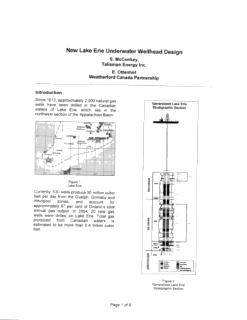 New Lake Erie Underwater Wellhead Design Page 1