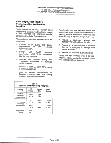 New Lake Erie Underwater Wellhead Design Page 4
