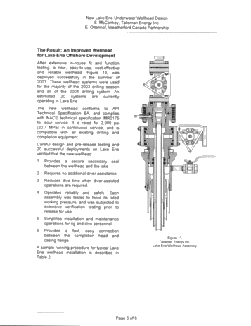 New Lake Erie Underwater Wellhead Design Page 5