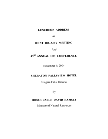 Luncheon Address Page 1