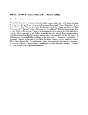 China&hellip; So Much to See and Learn&hellip; So little Time Page 1