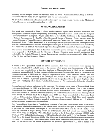 Trenton Black River hydrothermal Dolomite Reservoirs in Ontario: An Assessment of Remaining Potential After 100 Years of Production Page 2