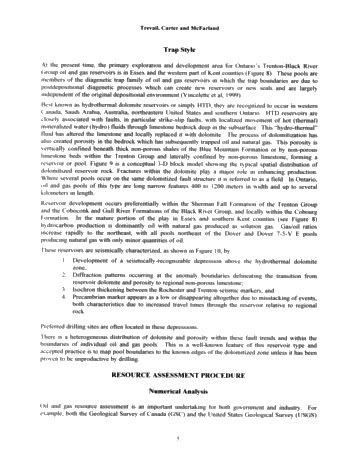 Trenton Black River hydrothermal Dolomite Reservoirs in Ontario: An Assessment of Remaining Potential After 100 Years of Production Page 5
