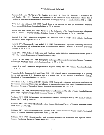 Trenton Black River hydrothermal Dolomite Reservoirs in Ontario: An Assessment of Remaining Potential After 100 Years of Production Page 12