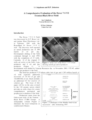 A Comprehensive Evaluation of the Dover 7-5-VE Trenton Black River Hydrothermal Dolomite (HTD) Reservoir Page 1