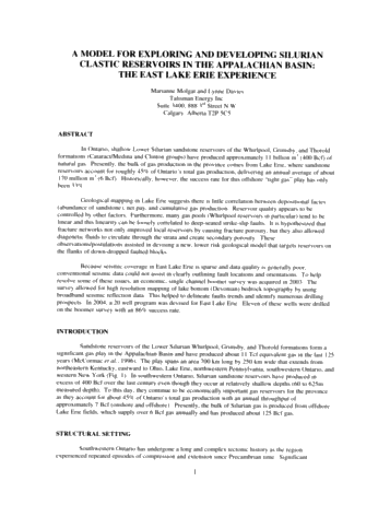 A Model for Exploring and Developing Silurian Clastic Reservoirs in the Appalachian Basin: The East Lake Erie Experience Page 1