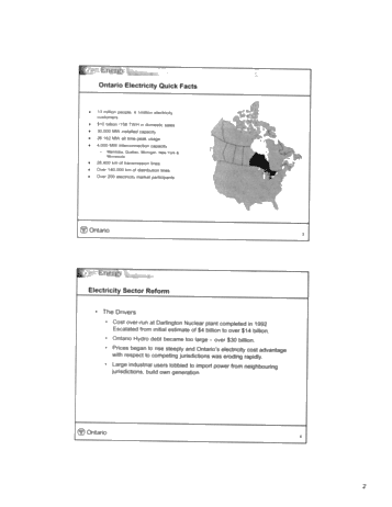Luncheon Address - Electricity Sector Initiatives in Ontario Page 2