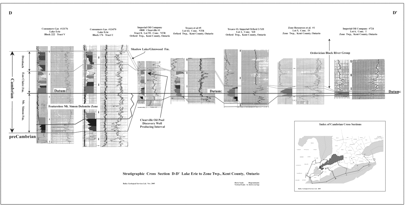 A Comparison of Cambrian Reservoir Rocks Onlapping the SE and NW Sides of the Algonquin Arch in SW Ontario - A Regional Correlation Project Page 38