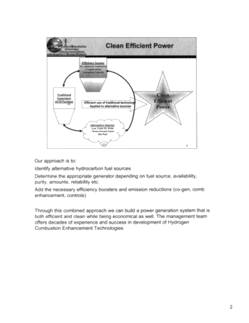 Green Power Generation Using Innovative Technologies and Alternative Feedstock Page 2