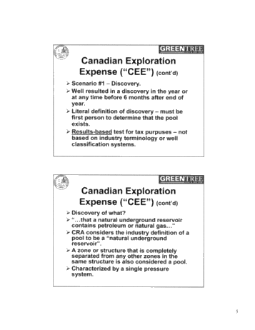 A Primer on the Tax Rules Relating to Flow-Through Shares Page 5
