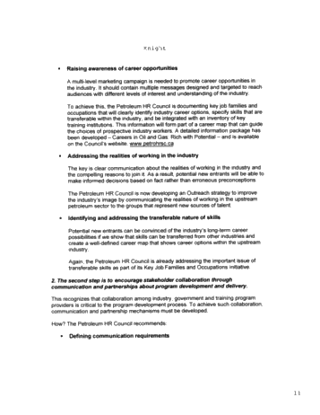 The Workers Industry Needs, When and Where it Needs Them Page 11