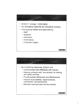 An Update on Training Delivery Within the Canadian Oil and Gas Industry Page 3