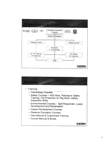 An Update on Training Delivery Within the Canadian Oil and Gas Industry Page 4