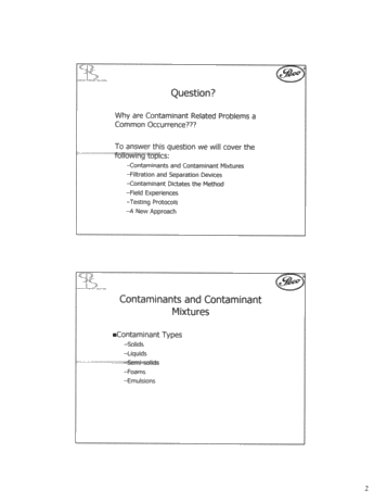 Contaminant Control: A New Approach Page 2