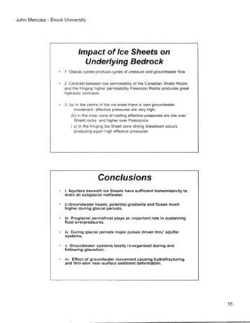 Hydrodynamics at the Ice-Bed Interface - Implications for Hydrocarbon Reserves on Ontario Page 16
