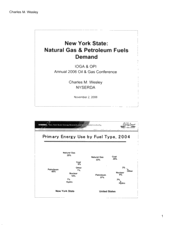 Energy Outlook for 2007 - 2030 Page 1