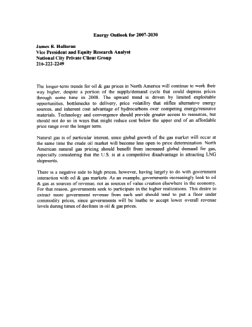 Energy Outlook for 2007 - 2030 Page 1