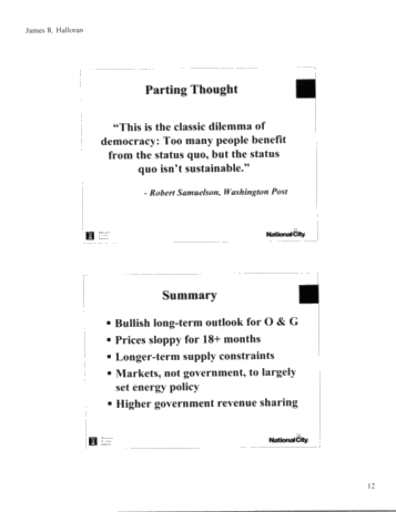 Energy Outlook for 2007 - 2030 Page 13