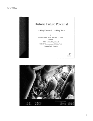Historic Future Potential - Looking Forward, Looking Back Page 1