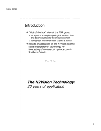N2Vision Technology Application for Direct Identification of Commerical Hydrocarbons in Trenton-Black River Formations of Ontairo Page 3