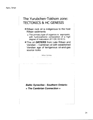 N2Vision Technology Application for Direct Identification of Commerical Hydrocarbons in Trenton-Black River Formations of Ontairo Page 25