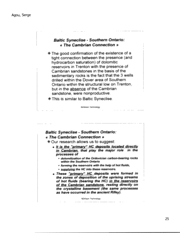N2Vision Technology Application for Direct Identification of Commerical Hydrocarbons in Trenton-Black River Formations of Ontairo Page 26