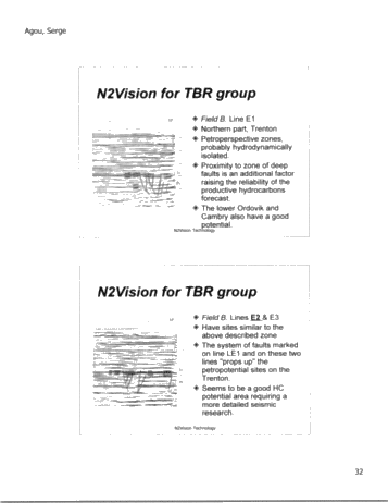N2Vision Technology Application for Direct Identification of Commerical Hydrocarbons in Trenton-Black River Formations of Ontairo Page 32