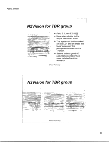 N2Vision Technology Application for Direct Identification of Commerical Hydrocarbons in Trenton-Black River Formations of Ontairo Page 33