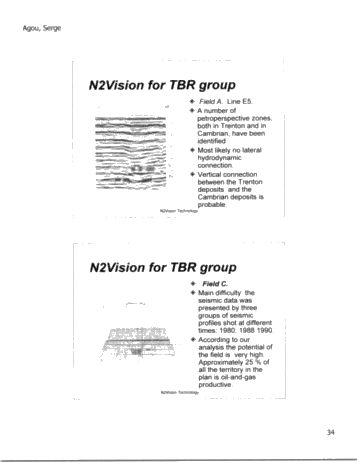 N2Vision Technology Application for Direct Identification of Commerical Hydrocarbons in Trenton-Black River Formations of Ontairo Page 34
