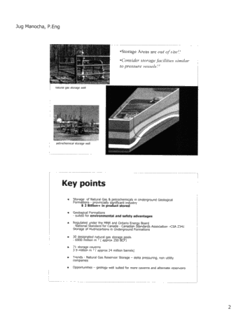 Natural Gas Storage Reservoirs & Salt Caverns Storage - Ontario Update Page 2