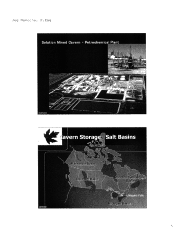 Natural Gas Storage Reservoirs & Salt Caverns Storage - Ontario Update Page 5