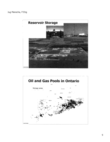 Natural Gas Storage Reservoirs & Salt Caverns Storage - Ontario Update Page 9