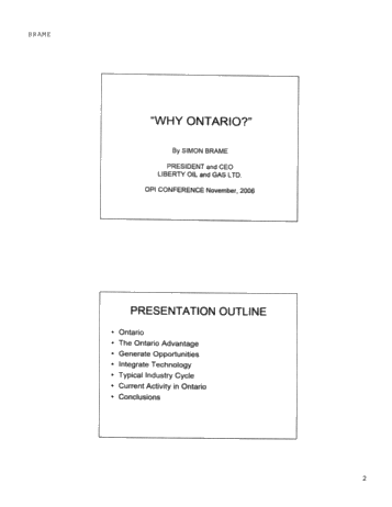 Why Ontario? Page 2