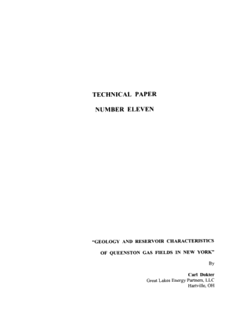 Geology and Reservoir Characteristics of Queenston Gas Fields in New York Page 1