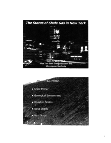The Status of Shale Gas in New York Page 1