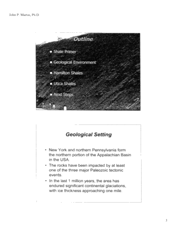The Status of Shale Gas in New York Page 3