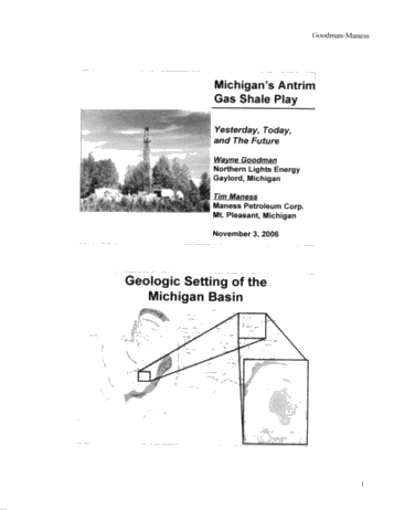Michigan's Antrim Shale Play Page 1