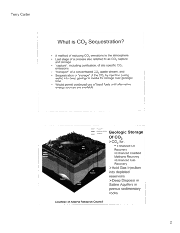 Geological Opportunities for CO2 Sequestration in Ontario Page 2