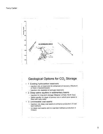 Geological Opportunities for CO2 Sequestration in Ontario Page 5