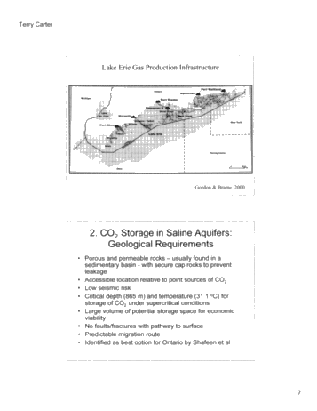 Geological Opportunities for CO2 Sequestration in Ontario Page 7