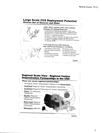 CO2 Capture and Storage in United States and Mid-Western Regional Partnership Page 3