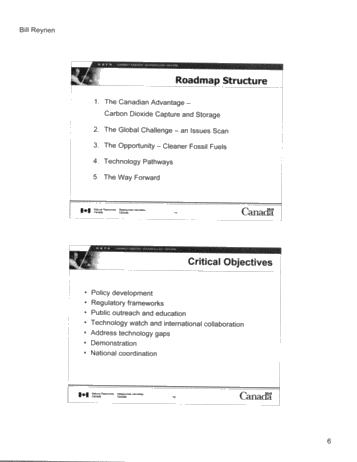 Canada's CO2 Capture and Storage Technology Roadmap Page 6