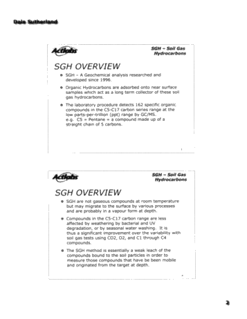 Soil Gas Hydrocarbons A Forensic Approach Defines Organic Petroleum Signatures for Predictive Geochemistry and Exploration for Buried Gas and Oil Targets Page 2