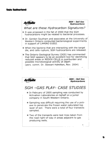 Soil Gas Hydrocarbons A Forensic Approach Defines Organic Petroleum Signatures for Predictive Geochemistry and Exploration for Buried Gas and Oil Targets Page 9