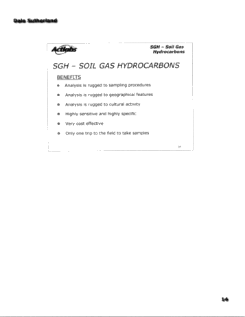 Soil Gas Hydrocarbons A Forensic Approach Defines Organic Petroleum Signatures for Predictive Geochemistry and Exploration for Buried Gas and Oil Targets Page 14