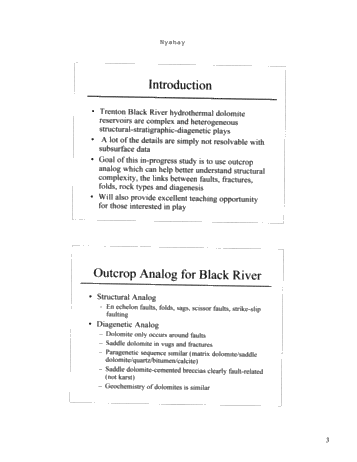 Outcrop Analog Lower Paleozoic Hydrothermal Dolomite Reservoirs, Mohawk Valley, New York Page 3