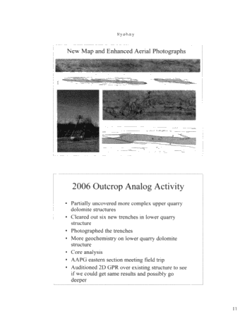 Outcrop Analog Lower Paleozoic Hydrothermal Dolomite Reservoirs, Mohawk Valley, New York Page 11