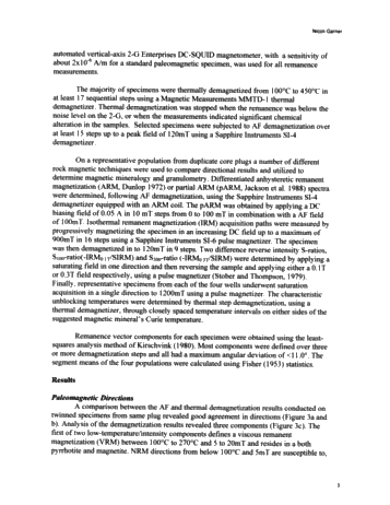 Magnetizations in Ordovician Petroleum Reservoir Rocks, Southwestern Ontario Page 3